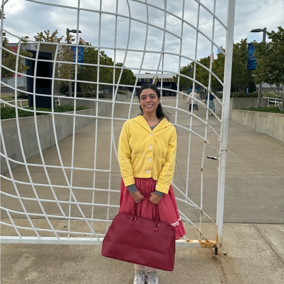Vintage Large Red Leather Bag - Picture 15 of 15
